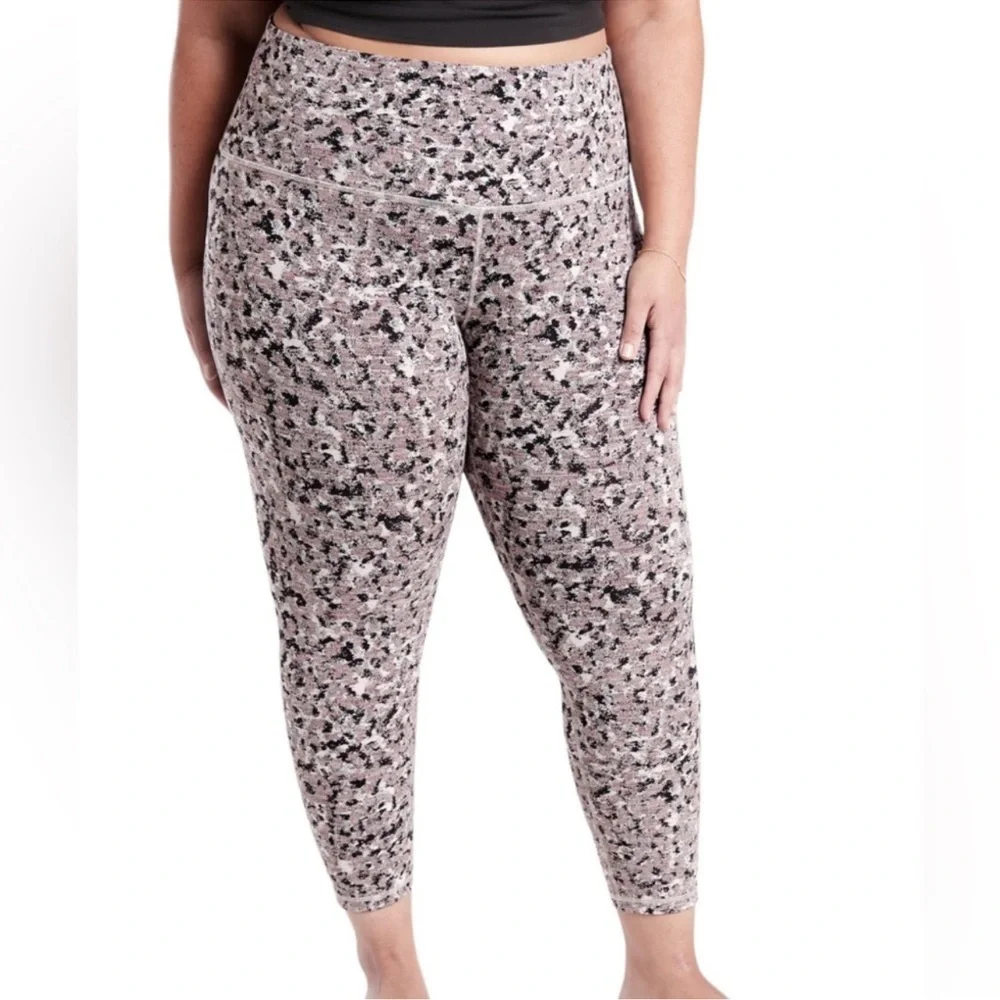 Athleta Elation Textured 7/8 Tight in Meadow Decadent Chocolate Size 3X Nwt